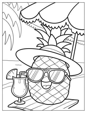 Pineapple Coloring Pages