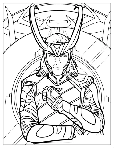 Loki Coloring Pages