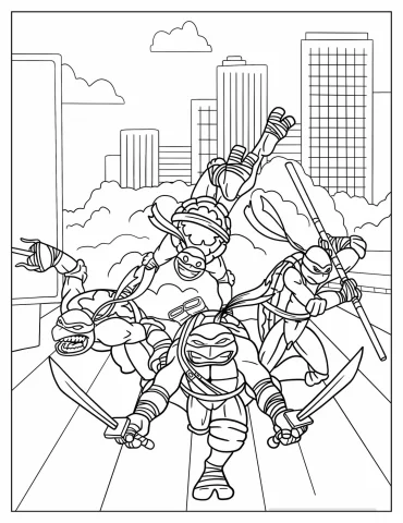 Ninja Turtles Coloring Pages