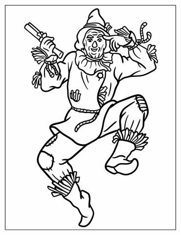Scarecrow Halloween Coloring Pages