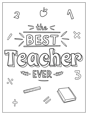 Teacher Coloring Pages