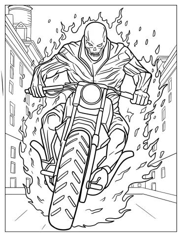 Ghost Rider Coloring Pages