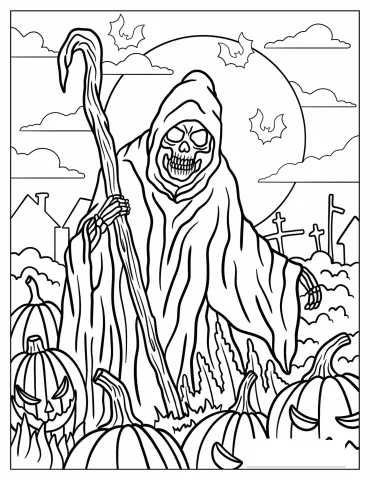 Grim Reaper Coloring Pages