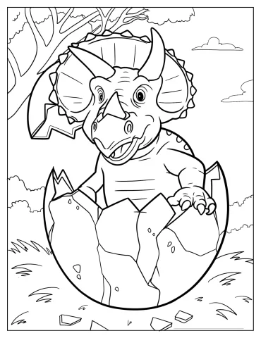 Dinosaur Egg Coloring Pages