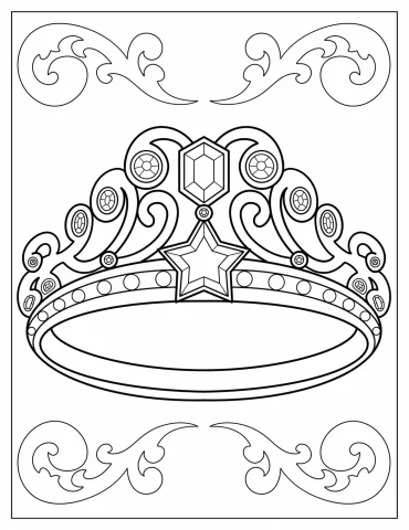 Crown Coloring Pages