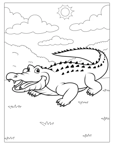 Crocodile Coloring Pages