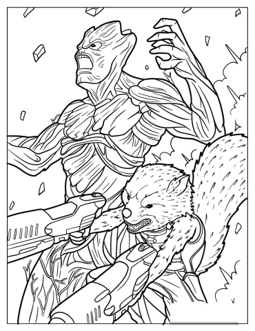 Groot Coloring Pages