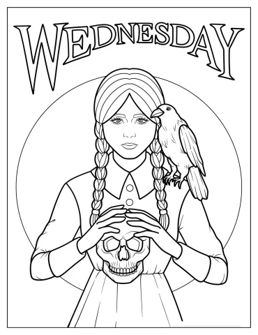 Wednesday Coloring Pages