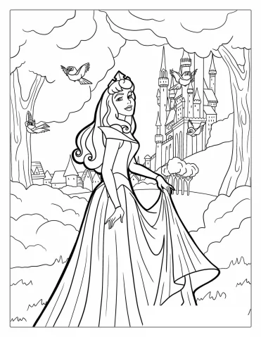 Sleeping Beauty Coloring Pages